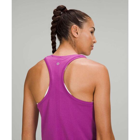 Lululemon Swiftly Racerback Tank Race Length Purple Vivid Plum Women's 10 - Picture 10 of 14